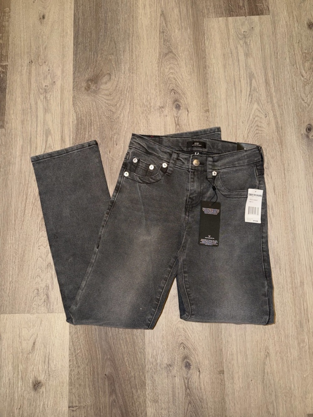 True Religion Girls Ricky Studded Jeans Size 14 NWT Black